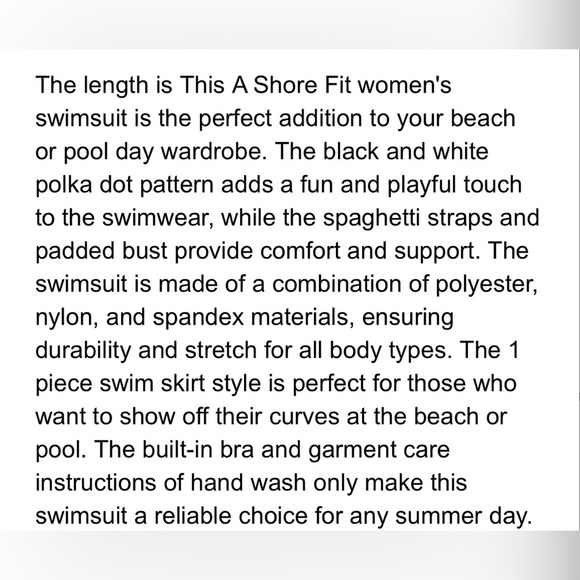 Black Polka Dot 1-Piece Skirted Swim Dresswith Red Front Tie by A Shore Fit - Picture 11 of 13